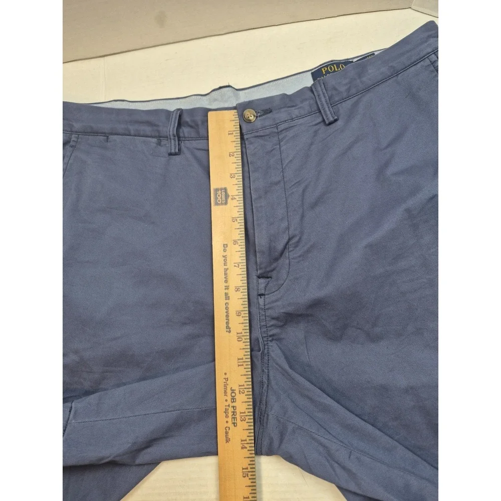 Polo Ralph Lauren Mens 38 Blue Stretch Classic Fit Chino Shorts Twill‎ Pony Logo
